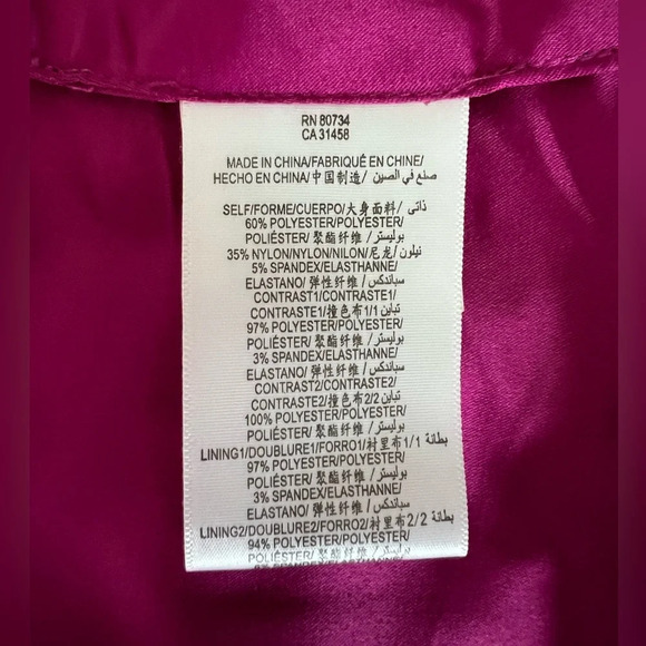 Max and Cleo Jessica Cocktail Dress NWT size 8 Cranberry Pink & Cream Satin - Picture 10 of 11